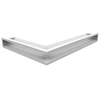 Krbové nářadí Krbová mřížka LUFT roh pravá 54,7x76,6x9 cm bílá Kratki
