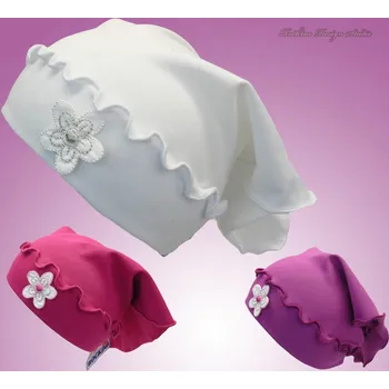 Kojenecká čepice ROCKINO Dívčí elastický šátek, fialový Varianta: 46cm