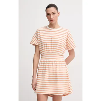 Dámské šaty Bavlněné šaty Pepe Jeans VANIA oranžová barva, mini, PL953744 22X, vel. S