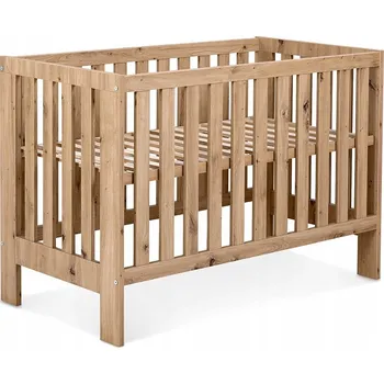 Dětská postýlka Dřevěná postýlka LittleSky by H.Klupś Amelia 60 x 120 cm hnědá