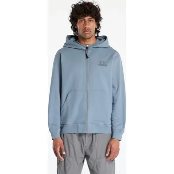 Pánská mikina Mikina C.P. Company Diagonal Raised Fleece Full Zip Logo Sweatshirt Stormy Weather S