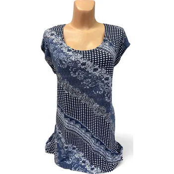 Dámská tunika Modrá halenka EVA, Barva Modrá, Velikost XXXL 54, Materiál 96% Viskoza 4% Lycra