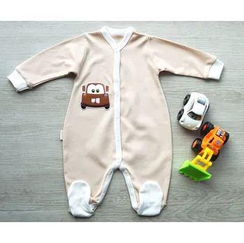 Kojenecký overall AMÁLKA Bavlněný oříškový overal, autíčko Velikost: 80