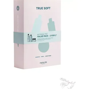 Vlasová regenerace Maria Nila Holiday Box True Soft (Maria Nila set hydratační šampon pro suché a krepaté vlasy)