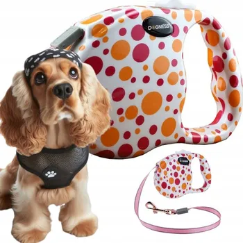 Vodítko pro psa VODÍTKO PRO PSA automatická PÁSKA blokovací 4 m do 25 kg DOGNESS Fashion M