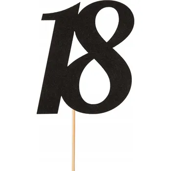 Party dekorace Ozdobný zápich do dortu, dekorace na 18. narozeniny