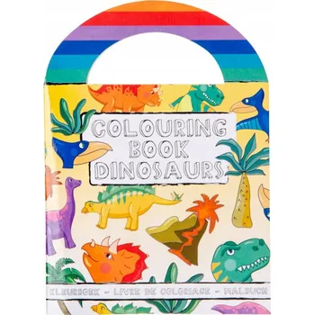 omalovánky Mini omalovánky s nálepkami dinosauři ŠKOLA NAROZENINY PLES FESTIVAL ODMĚNA