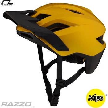 Cyklistická přilba MTB helma TroyLeeDesigns Flowline MIPS Helmet Orbit Gold Black XS-S