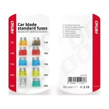 Autoelektrika AMIO autopojistky 10ks blistr Standard