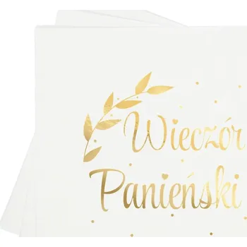 Papírový ubrousek Ubrousky Dekolo Rozlučka Se Svobodou Zlatá Větvička bílé 33 cm 10 kusů