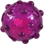 Hračka Dog Fantasy Glow míček z TPR gumy svítící fialový 8cm