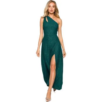 Dámské šaty Dámské večerní brokátové šaty s výřezem na rameni Moe, XXL i240_172391_2:XXL