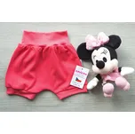 AMÁLKA Bavlněné kraťasy s náplety, korálové Velikost: 80-86