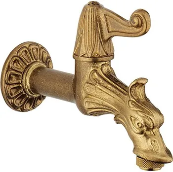 Ventil Ozdobný mosazný zahradní ventil Dračí hlava s pákou 1/2"