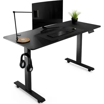 Psací stůl di volio Elektrický psací stůl 140 x 60 cm Biago -černý