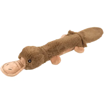 Hračka pro psa Hračka Dog Fantasy Recycled pískací ptakopysk s PET lahví a šustícím ocasem 55cm