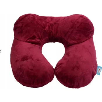 Polštář Cestovní polštář Perfectlife velurový červený