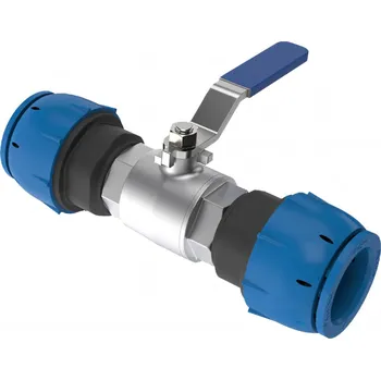 Vodovodní potrubí SICOMAT - Potrubní rozvody stlačeného vzduchu Přímý kulový kohout se spojky SQ - 28 mm