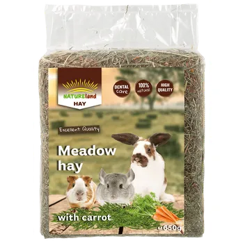 Krmivo pro hlodavce Seno Nature Land Hay s mrkví 650g