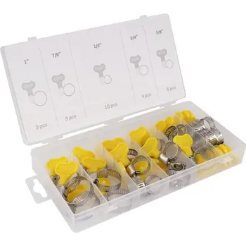 Instalatérský materiál Šnekové hadicové spony s klíčem, 26 ks CARMOTION