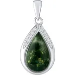 Stříbrný přívěsek s přírodním mechovým Achátem JJJ13327EPGM