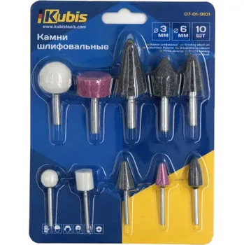 Brusný kotouč Sada brus. tělísek 10ks, stopka 3,0 a 6,0mm - - 07-01-9101