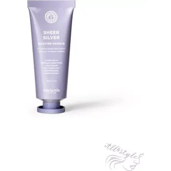 Vlasová regenerace Maria Nila Booster Masque Sheer Silver Maska 50 ml (Maria Nila maska na vlasy barvené na studený blond odstín, šedivé a bílé vlasy)