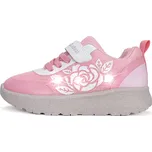 Tenisky D.D.step F083-51289E růžové s růží s LED světýlky vodoodpudivé velikost: 31