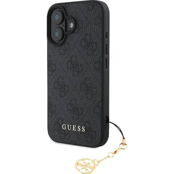 Pouzdro na mobilní telefon Guess 4G Charm kryt pro iPhone 16 Plus Barva: Černá