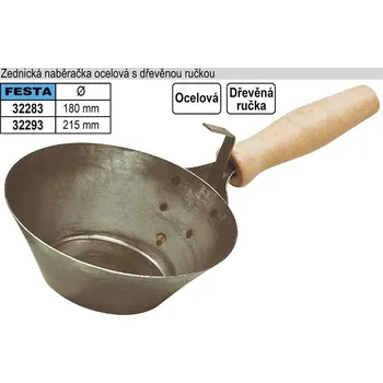 Zednická naběračka Zednická naběračka s rukojetí ocelová 215mm