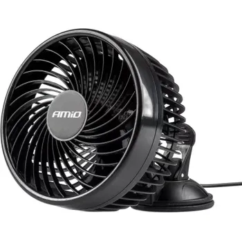 AMIO Ventilátor do auta s přísavkou 6" 24V