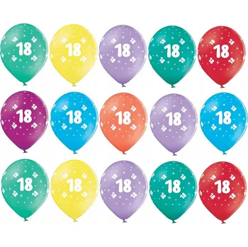 Balónek Balónky k 18. narozeninám osmnáctka 18 38 Cm 5 ks