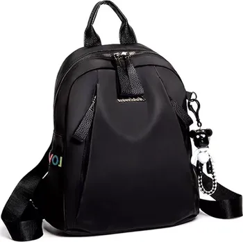 Městský batoh Městský černý batoh RB04B (Stylový a praktický dámský městský batoh v černém provedení 30 x 25 x 10 cm)