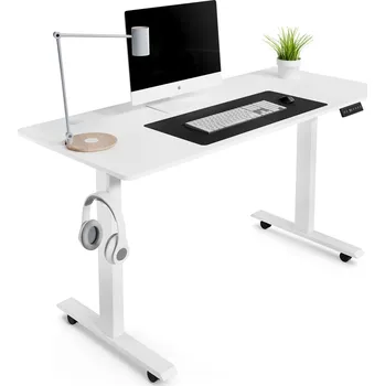 Psací stůl di volio Elektrický psací stůl 140 x 60 cm Biago - bílý
