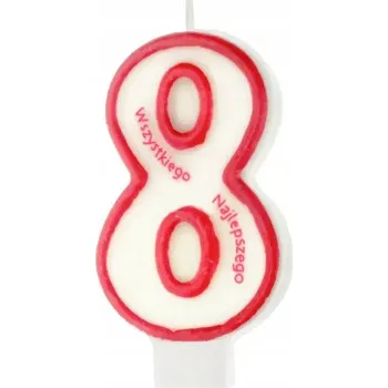 Svíčka Svíčka ve tvaru číslice 8 - Všechno nejlepší
