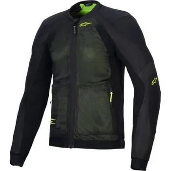 Moto bunda Bunda TROOP-AIR, ALPINESTARS (černá/žlutá fluo) 2026 L