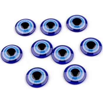 Výprodej - Oči k nalepení Alláhovo oko s glitry Ø12mm - 10ks Varianta: 3 (12 mm) modrá, Balení: 10 ks