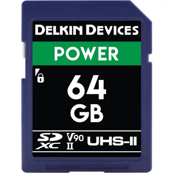Paměťová karta Delkin SDXC Power 2000X UHS-II U3 (V90) R300/W250 64GB