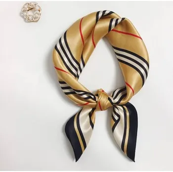 Šátek Hedvábný šátek Béžový 53x53 cm v dárkovém balení, HEDVÁBNÝ SVĚT