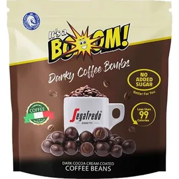 Čokoláda It's a Boom! kávová zrna Segafredo v hořké čokoládě bez přidaného cukru 22 g