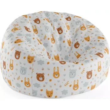 Sedací pytel Sablio Sedací vak Cocoon Medvěd a liška - 75 x 45 x 35 cm