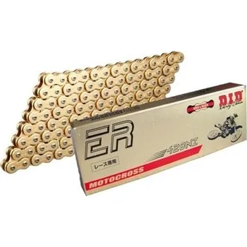 Řetězová sada pro motocykl Zesílený netěsněný řetěz D.I.D Chain 428NZ SDH 122 L Zlatá/Černá YAMAHA TT-R 125 2000-2009