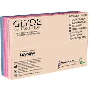 Kondom Glyde Dams Wildberry 100´s