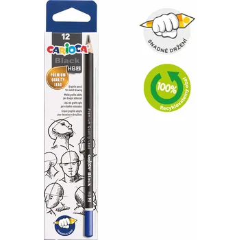 Grafitová tužka Carioca trojhranná tužka Black, 2/HB