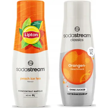 Sirup pro výrobník sody 2x Ledový čaj Sodastream Lipton Broskev + Pomeranč Zero Výrobník Sody