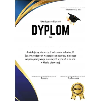 Diplom o absolvování přípravné třídy, formát A4 - vzor W0005