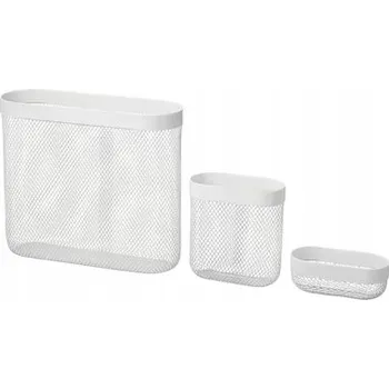 Obraz Ikea SKÅDIS Koš na ukládání, 3 ks, bílý