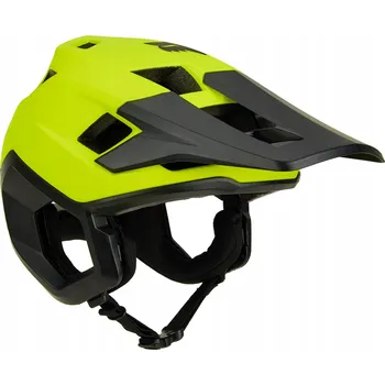 Cyklistická přilba Cyklistická helma FOX DROPFRAME Fluo Yellow, velikost M (54-56 cm), MIPS, Enduro