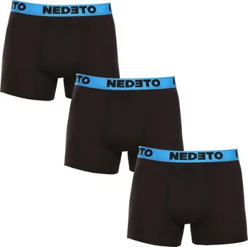 Boxerky 3PACK pánské boxerky Nedeto černé (3NBC5) L Možnost vrácení zboží ZDARMA do 120 dnů!