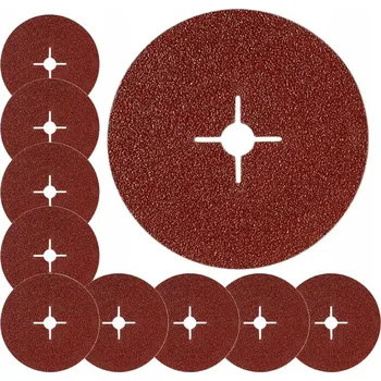 Brusný kotouč FÍBROVÝ DISK 125 FIBROVÝ KOTOUČ FÍBR DO BRUSKY P120 10 Ks